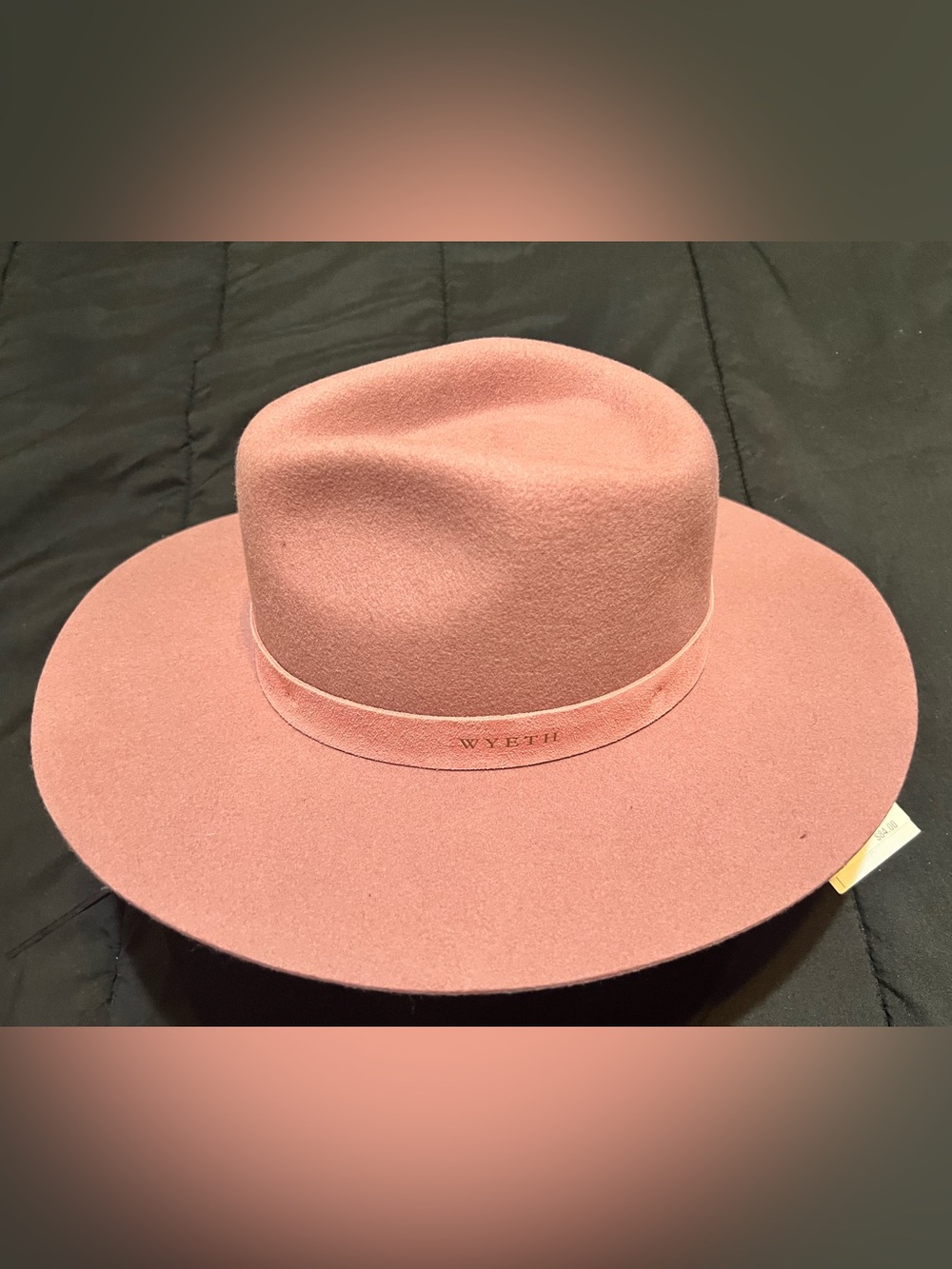WYETH Rose Pink Wide Brim Felt Fedora Hat NWT